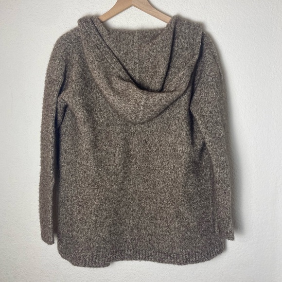 Athleta Mill Valley Hooded Open Front Wrap Sweater Wool Yak Blend Size XL - Picture 4 of 7